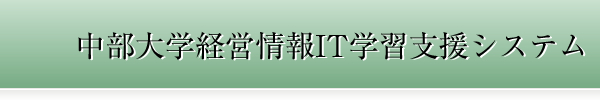 中部大学 経営情報IT学習支援システム